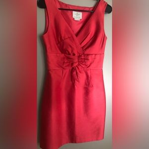 KATE SPADE Reddish Orange BIG BOW Sleeveless Dress Size 4